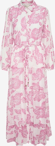 Cream Shirt dress 'Samira' in Pink: front