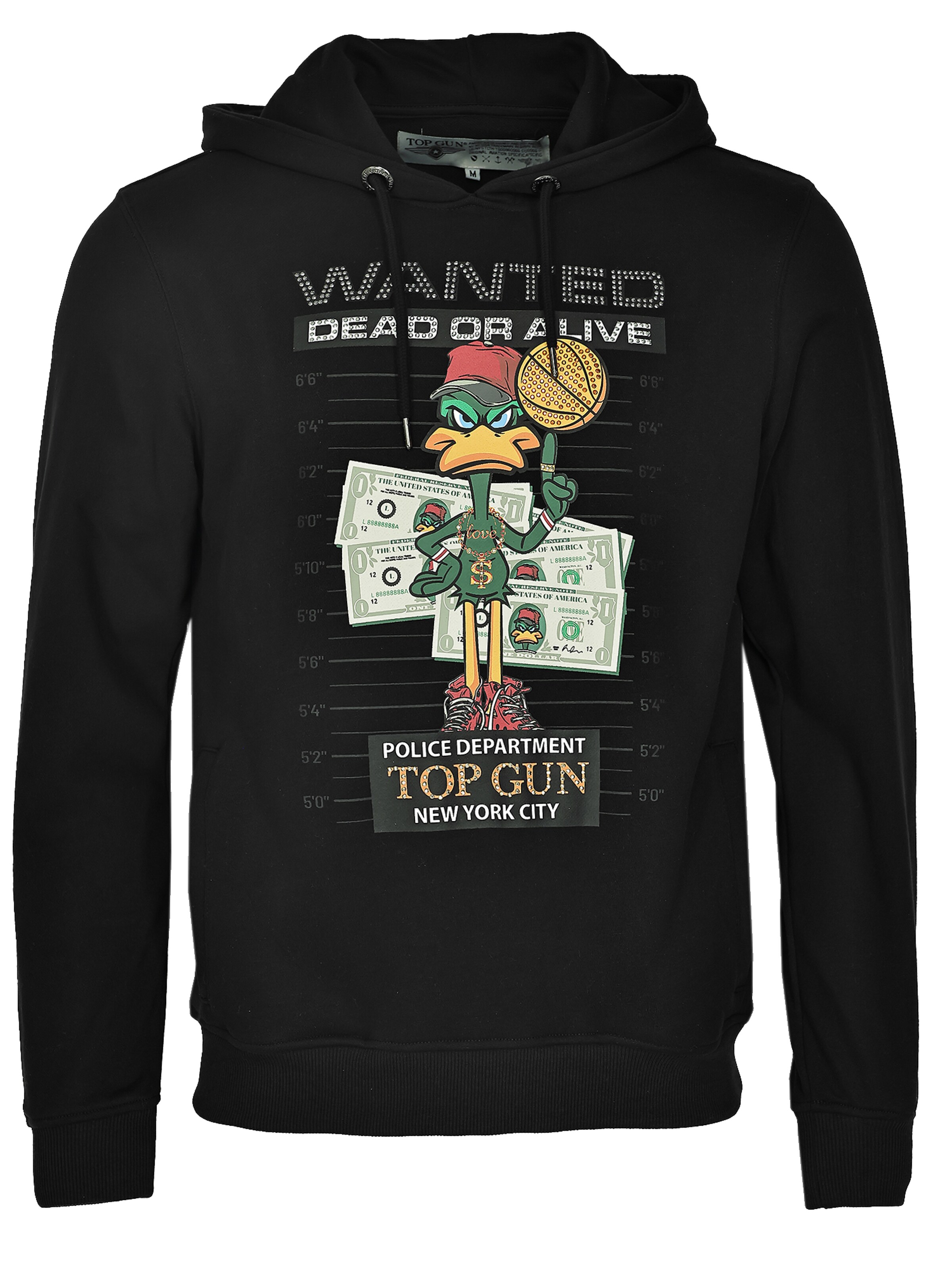 TOP GUN Sweatshirt in Black: front