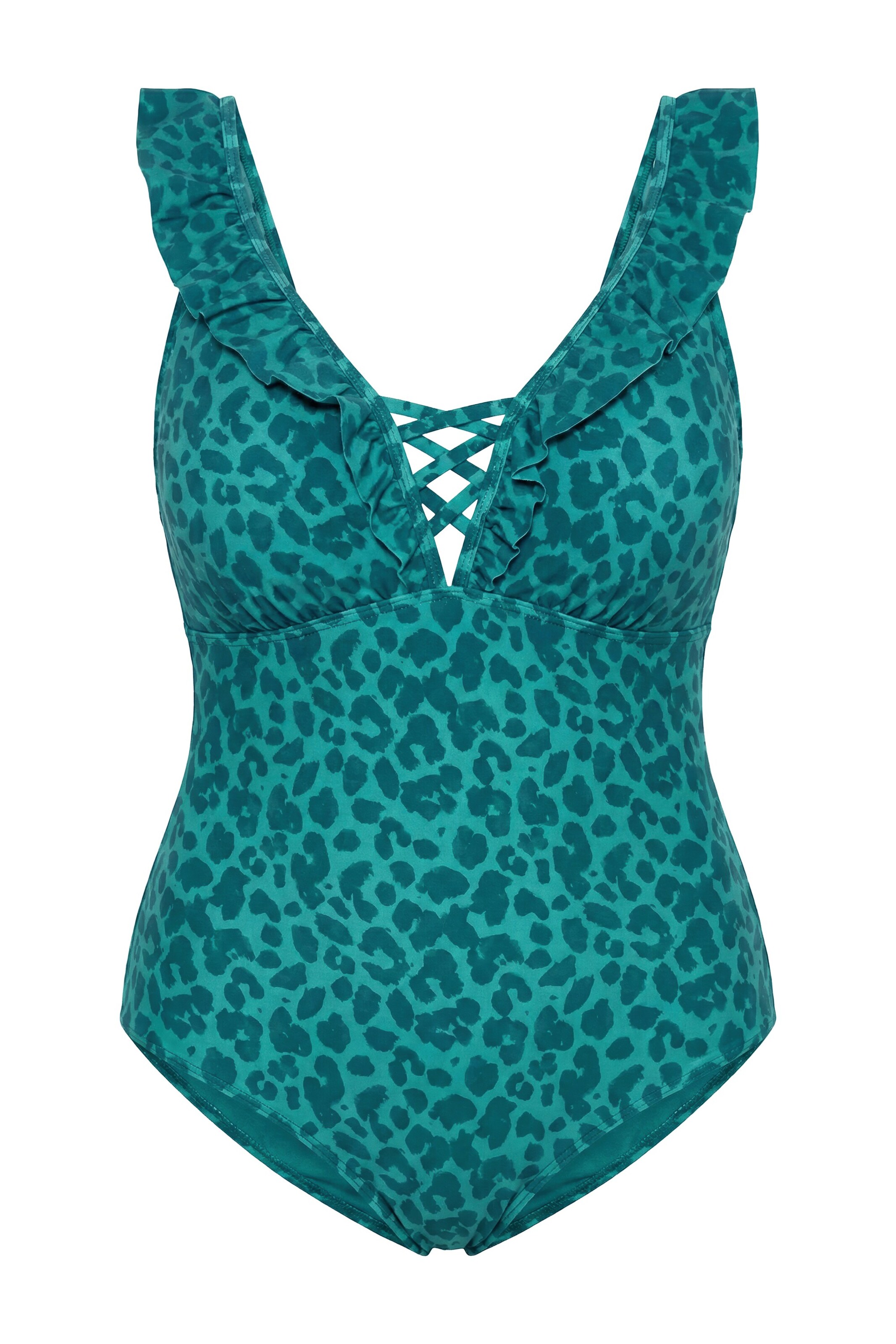 Studio Untold Triangel Badeanzug in Grün: Vorderseite