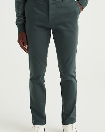 WE Fashion Slimfit Chino in Groen: voorkant