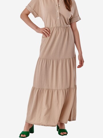 Robe-chemise 'KOLAMBO' TATUUM en beige