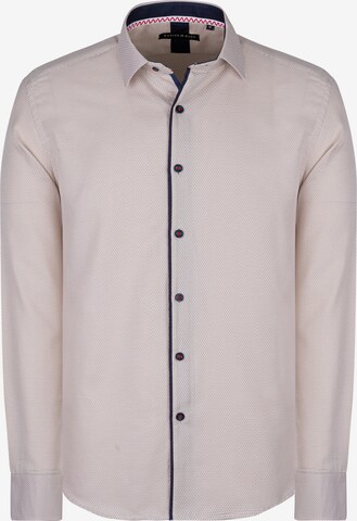 Basics and More Regular fit Button Up Shirt in Beige: front
