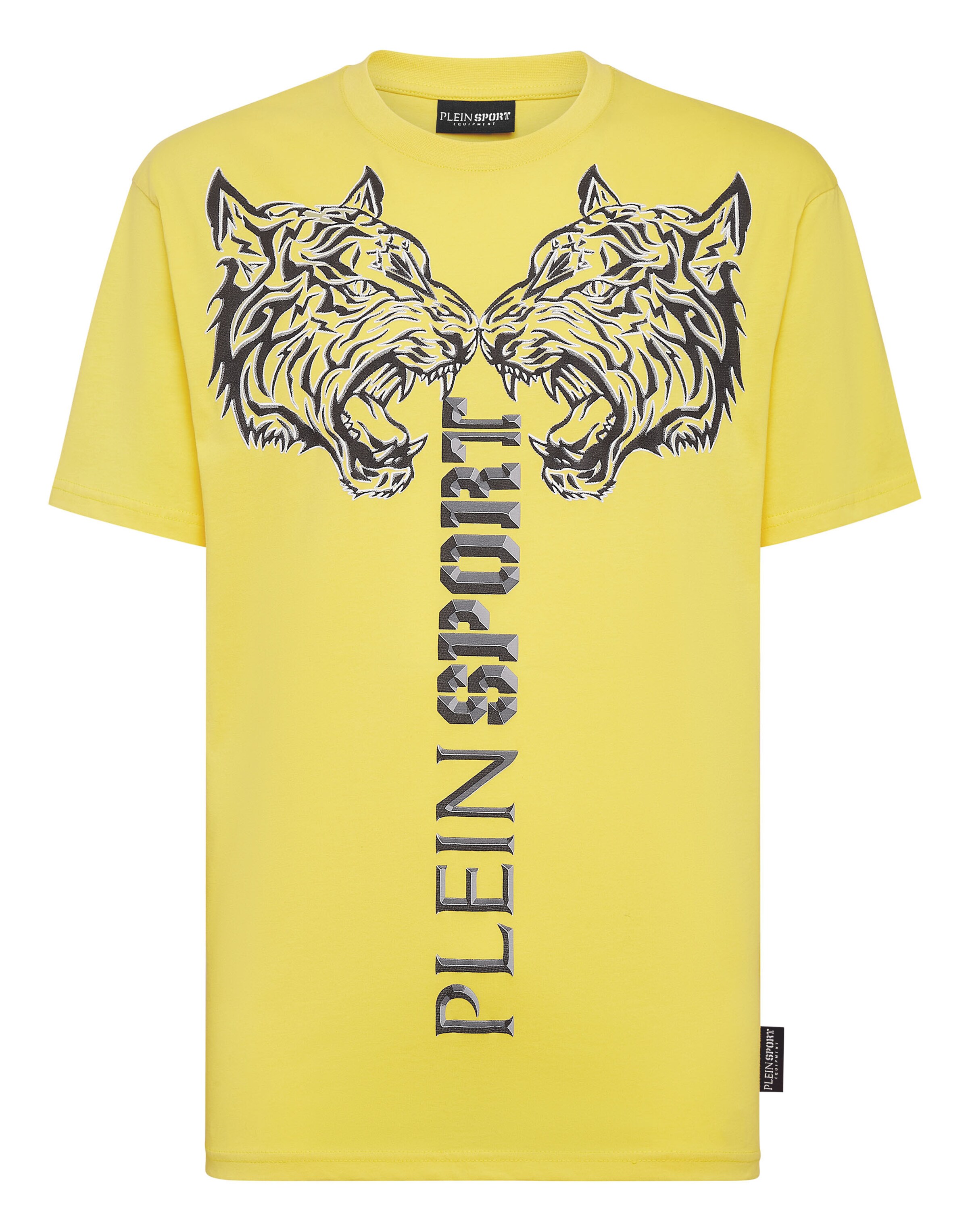 T-Shirt 'Tiger' Plein Sport en jaune : devant