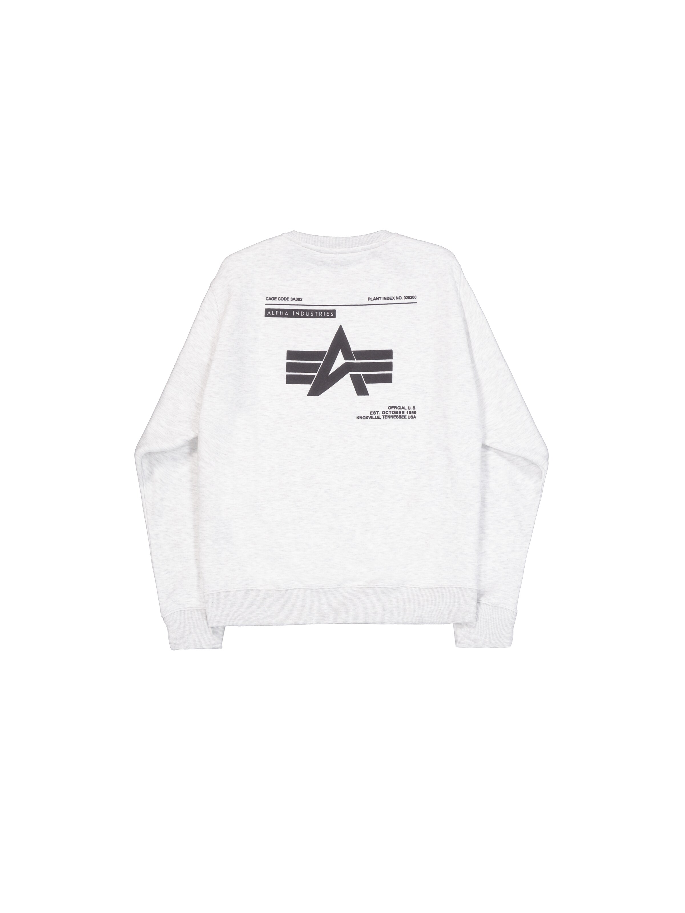 ALPHA INDUSTRIES Sweatshirt 'Label' in Grey
