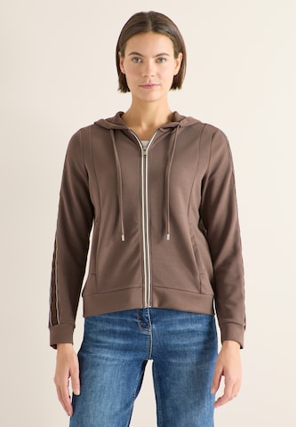 CECIL Zip-Up Hoodie in Grey: front