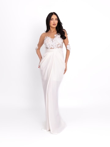 acob a porter Evening dress in White: front