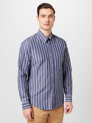 Coupe regular Chemise 'Rickert' BOSS Orange en bleu : devant