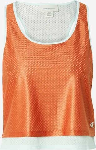 Calvin Klein Jeans Топ 'PRIDE' в Оранжевый: спереди