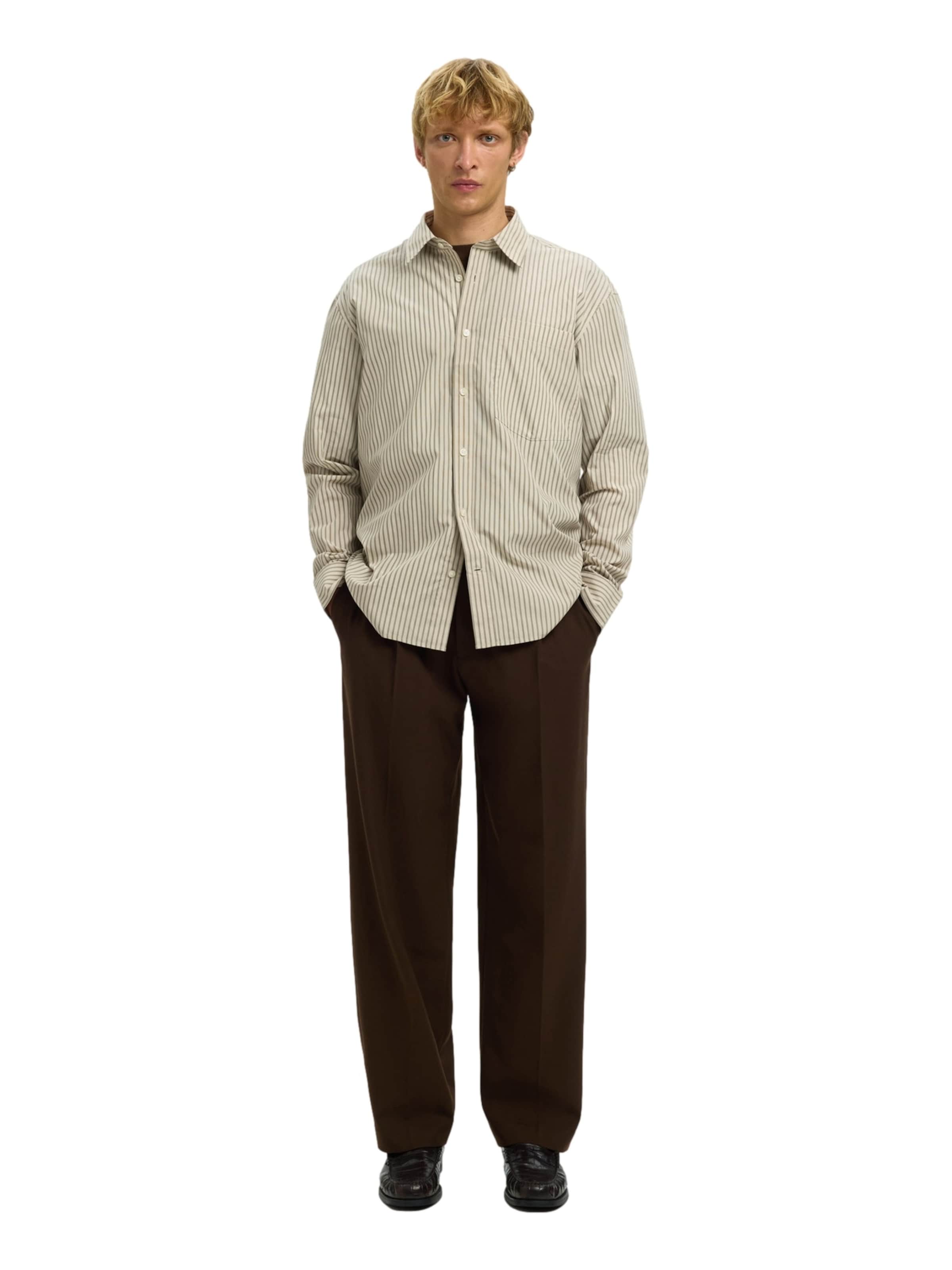 Fit confort Chemise 'Larry' SELECTED HOMME en marron