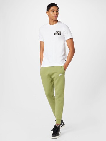 Nike SportswearTapered Hlače 'Club Fleece' - zelena boja