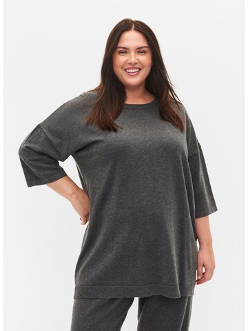 Zizzi Sweater in Grey: front