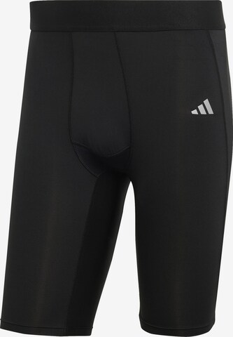 ADIDAS PERFORMANCE Workout Pants in Black: front