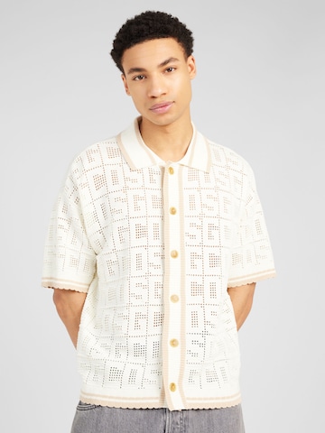 GCDS Regular fit Button Up Shirt in White: front