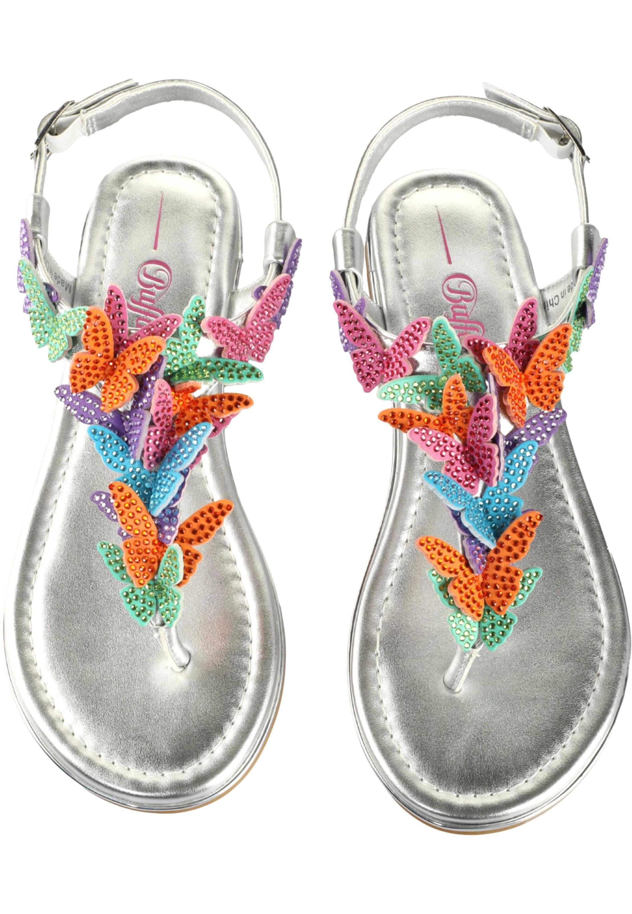 BUFFALO Žabky – stříbrná