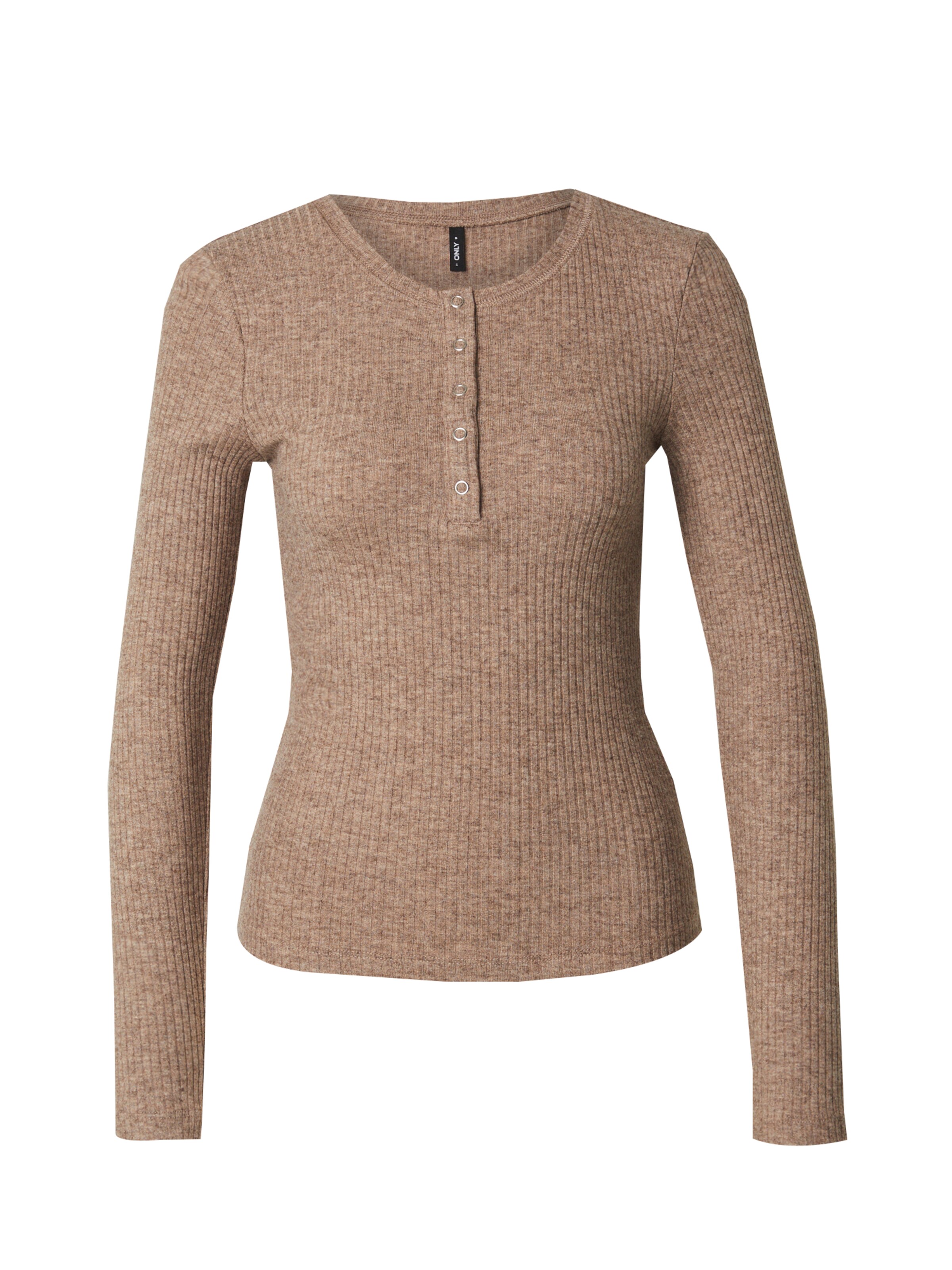 ONLY Tričko 'ONLLINEA' - Hnedá: predná strana