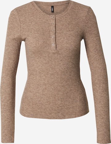 ONLY Tričko 'ONLLINEA' - Hnedá: predná strana