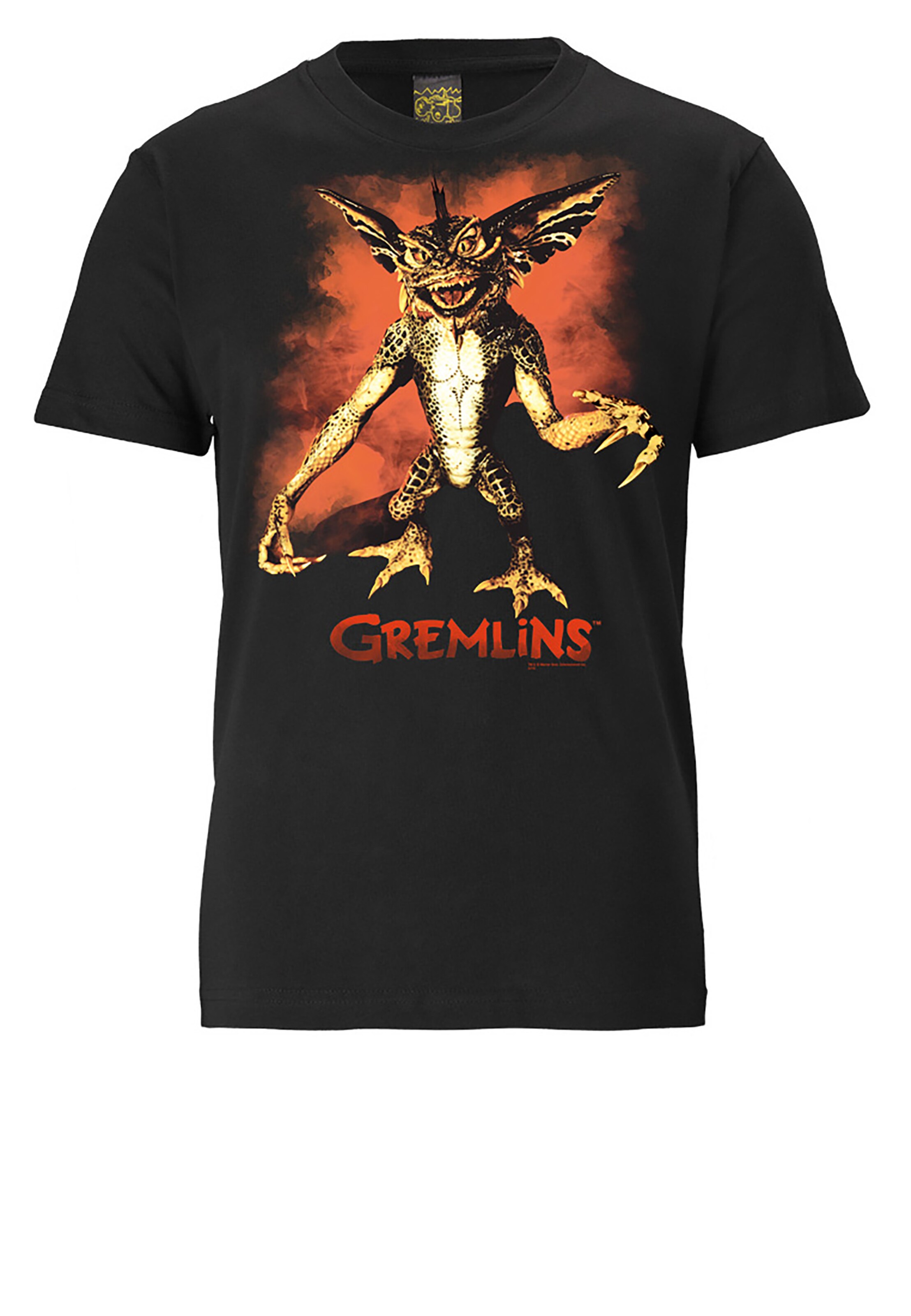 LOGOSHIRT Shirt 'Gremlins' in Black: front