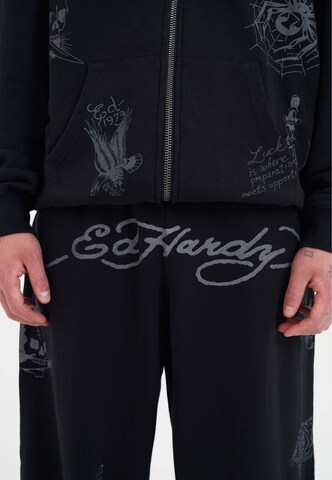 juoda Ed Hardy Laisvas Kelnės