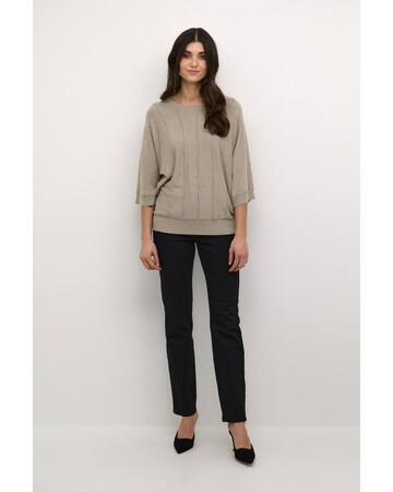 CULTURE Pullover i brun