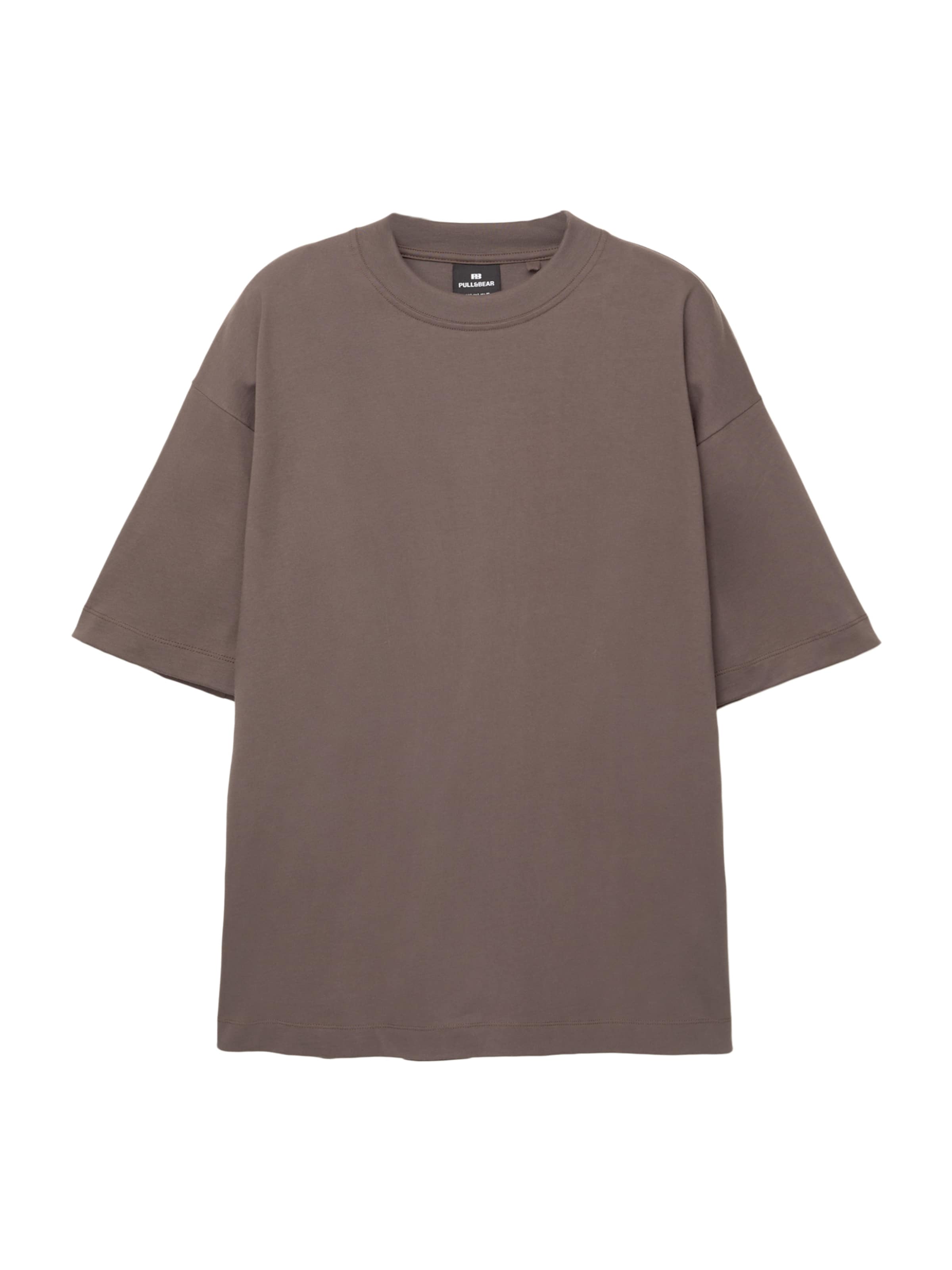 Pull&Bear Tričko – hnědá: přední strana