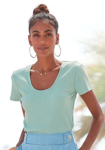 LASCANA Shirt in Groen: voorkant