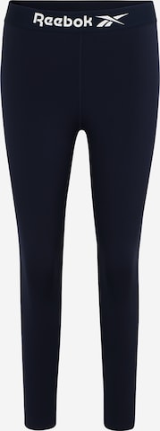 Skinny Pantaloni sport de la Reebok pe albastru: față