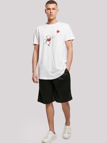 F4NT4STIC Shirt 'Disney Winnie The Pooh Winnie & Balloon' in Wit
