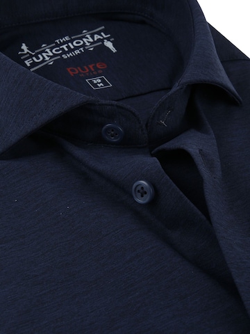PURE Slim fit Button Up Shirt in Blue