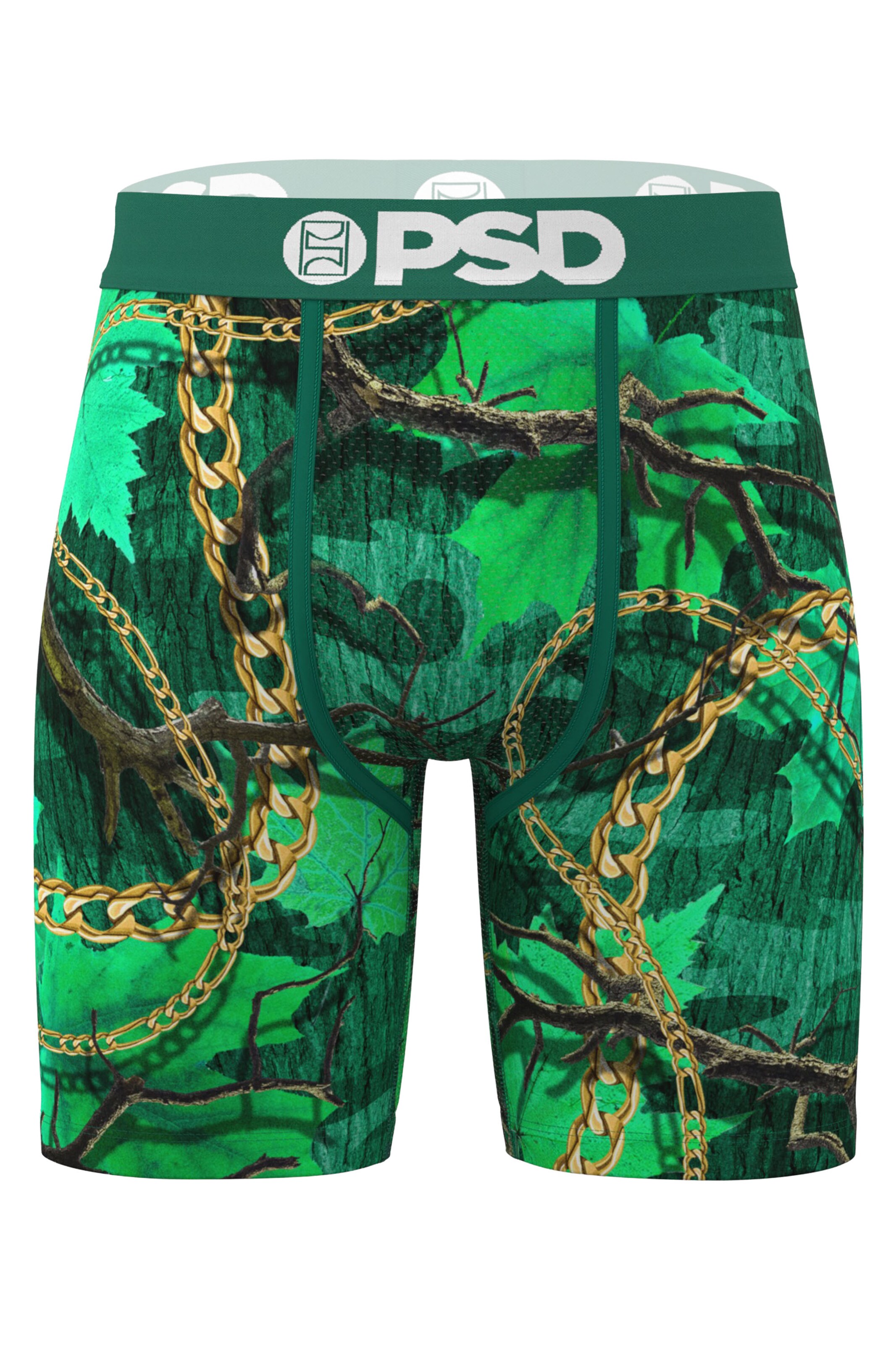 PSD Boxershorts 'Good Luck' in Grün: Vorderseite