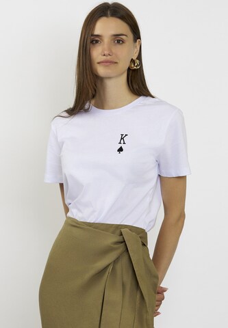 FRESHLIONS Shirt 'Embroidere' in White: front