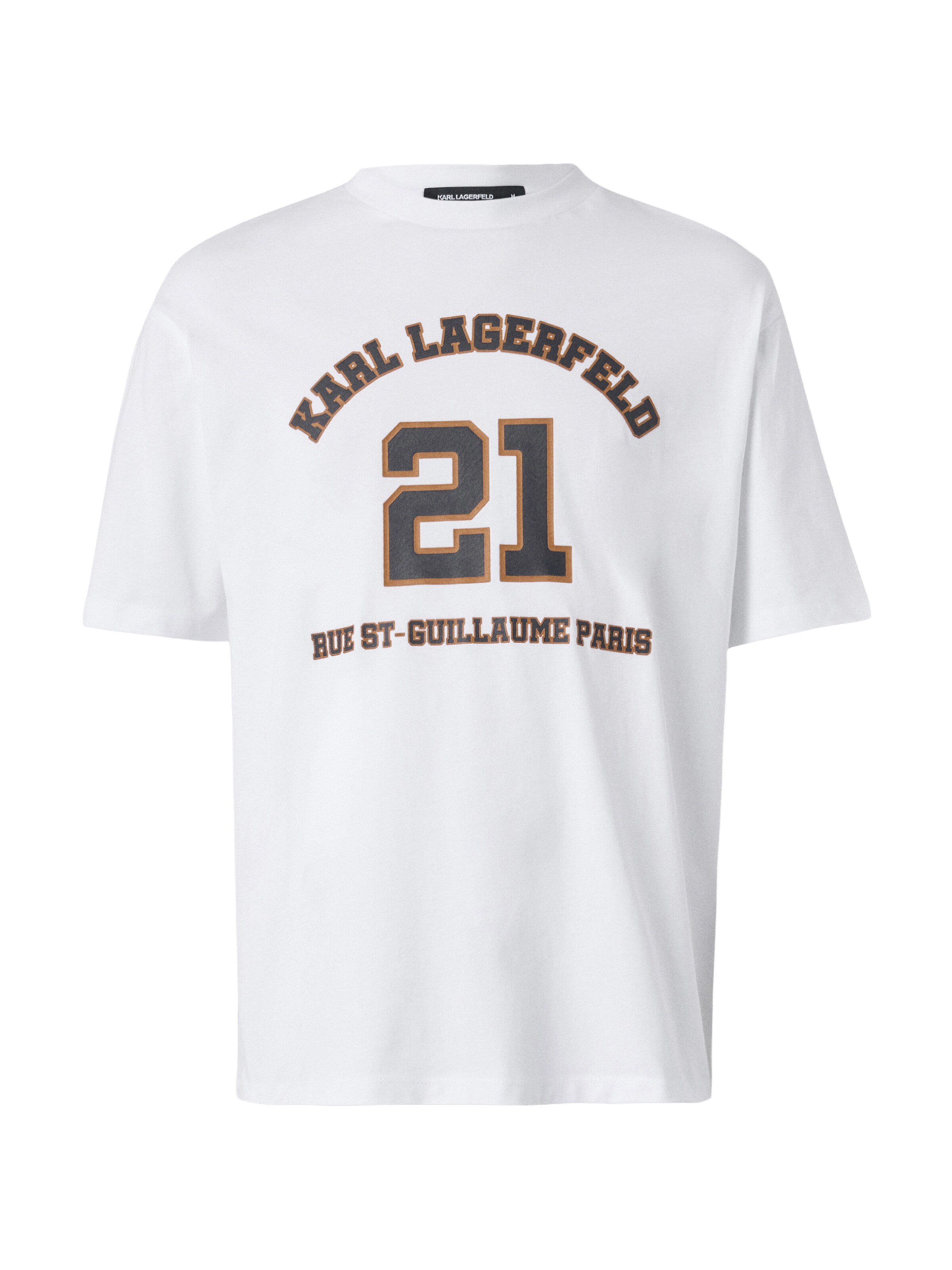 balta Karl Lagerfeld Marškinėliai: priekis