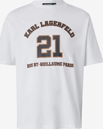 balta Karl Lagerfeld Marškinėliai: priekis