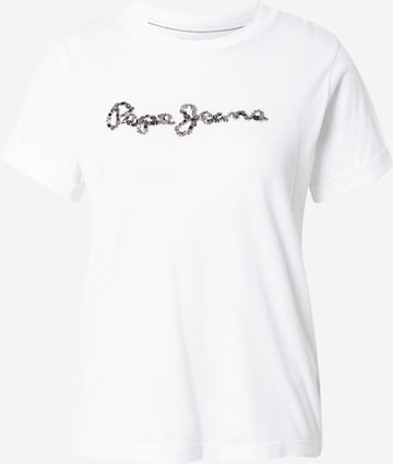 Tricou 'BABETTE' de la Pepe Jeans pe alb: față