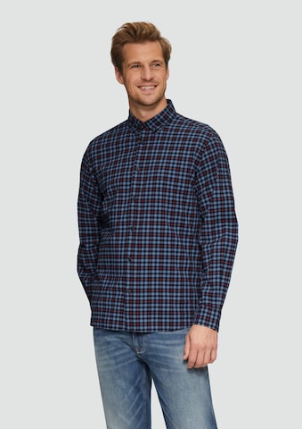 s.Oliver Regular fit Button Up Shirt in Blue: front