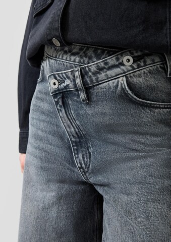 QS Wide leg Jeans 'Catie' in Grijs