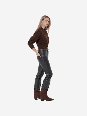 Viorna Knit cardigan 'Strickjacken' in Brown