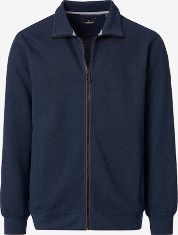 CASAMODA Zip-Up Hoodie 'Basic' in Blue: front