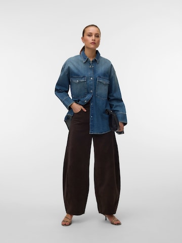 VERO MODA Bluza 'VMLIA ZELDA' | modra barva