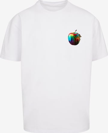 T-Shirt 'Colorfood Collection - Rainbow Apple' F4NT4STIC en blanc : devant