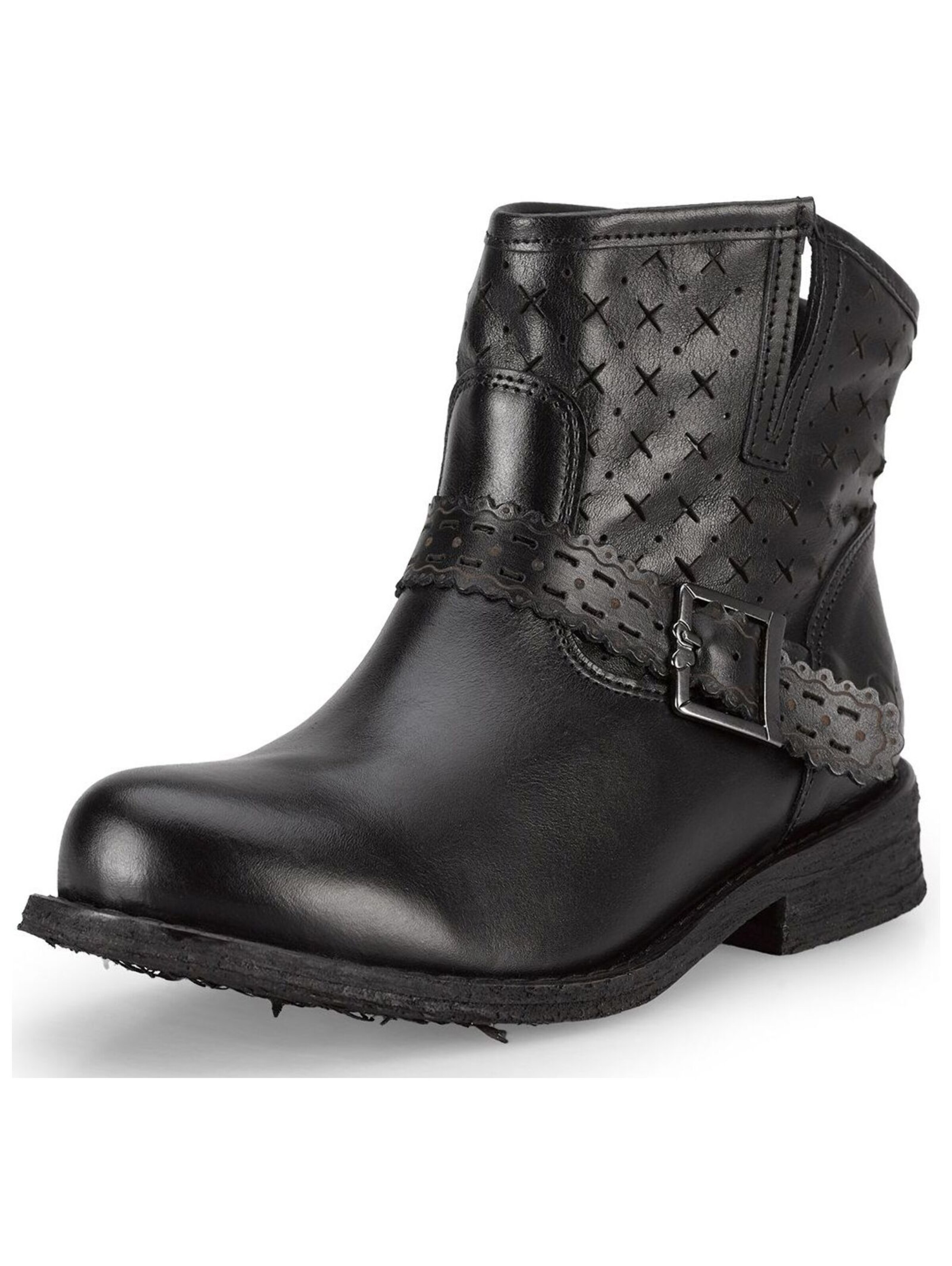 Felmini Wide Fit Stiefelette in Schwarz: Vorderseite