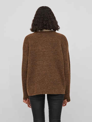 VILA Knit Cardigan 'Epaline' in Brown