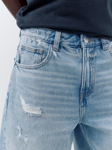 Pull&Bear Loosefit Jeans i blå