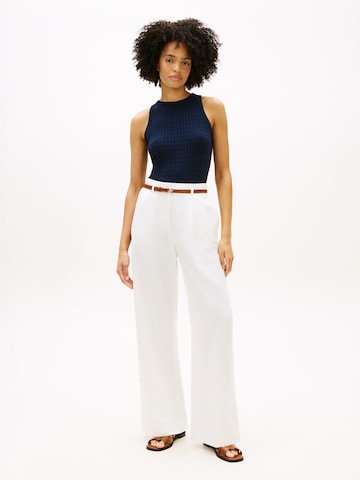 TOMMY HILFIGER Wide leg Παντελόνι πλισέ σε λευκό