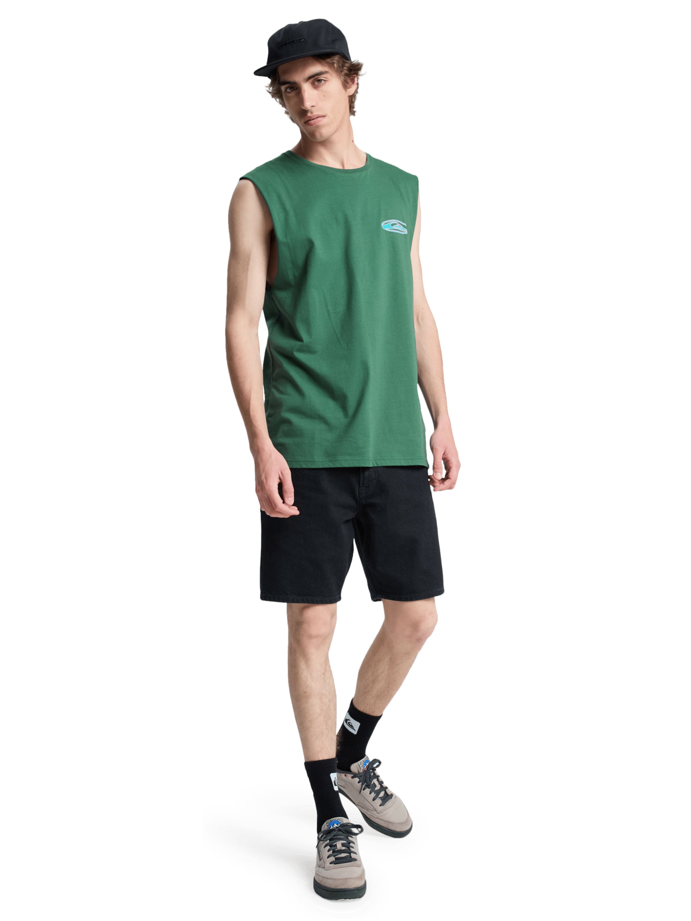 QUIKSILVER Top 'EV Quikglobe Muscle' in Grün