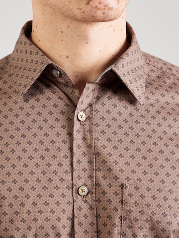 s.Oliver Regular fit Overhemd in Bruin