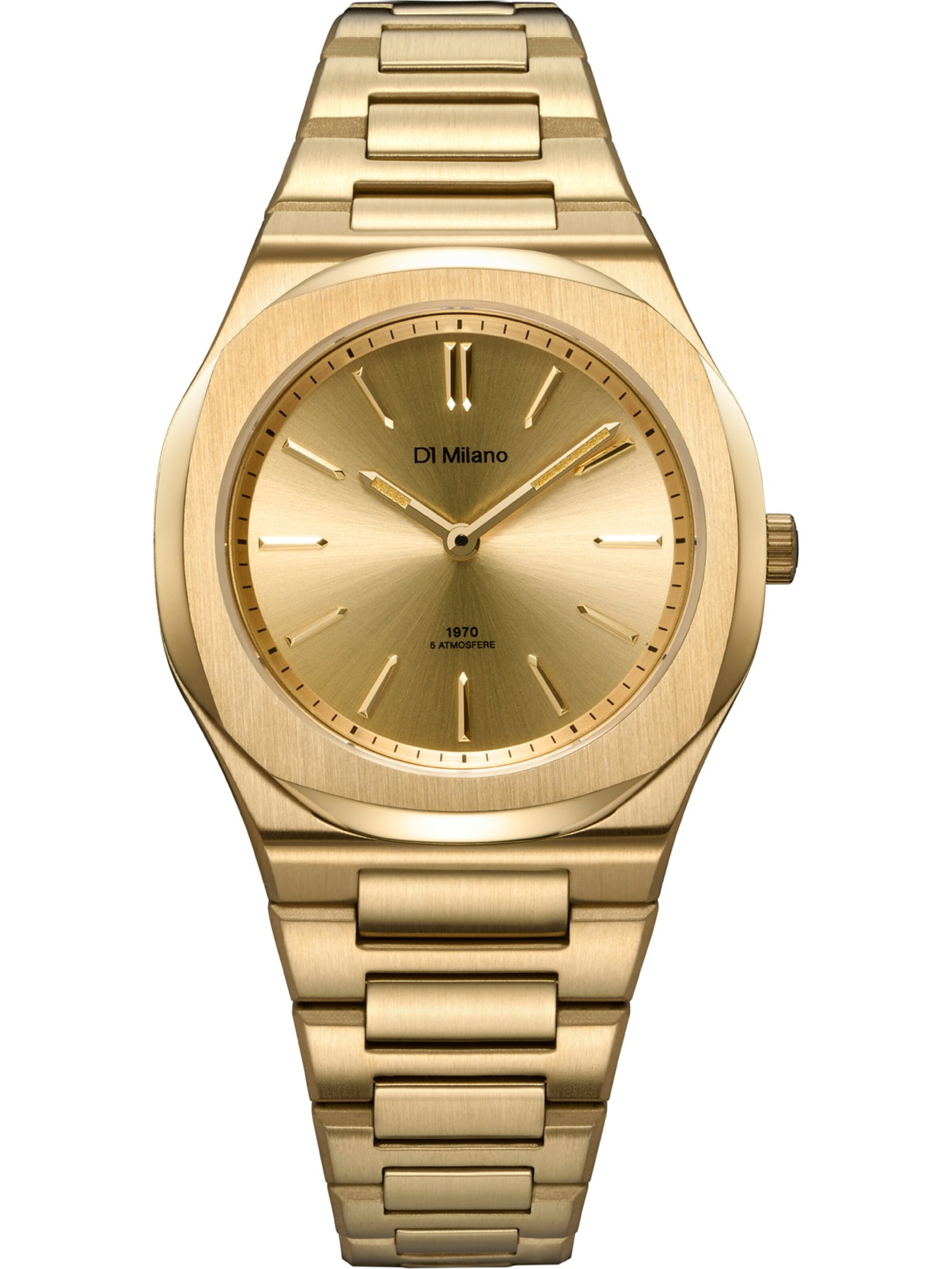 D1 Milano Analoguhr in Gold: Vorderseite