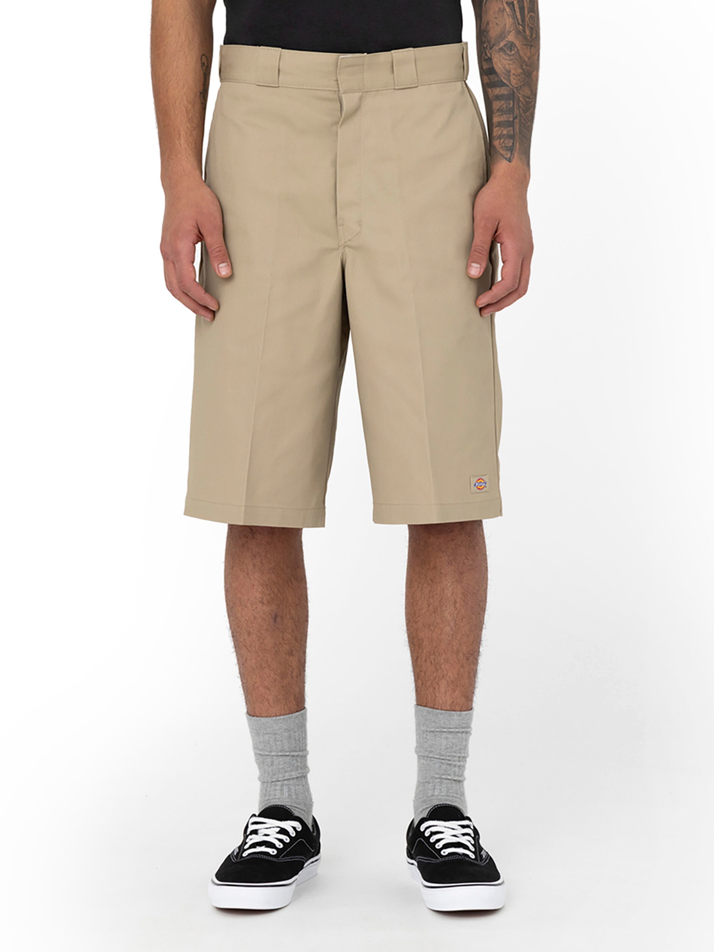DICKIES Regular Bügelfaltenhose in Beige: Vorderseite