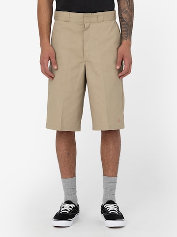 DICKIES Regular Bügelfaltenhose in Beige: predná strana