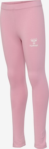Hummel Skinny Spodnie sportowe 'Onze' w kolorze różowy