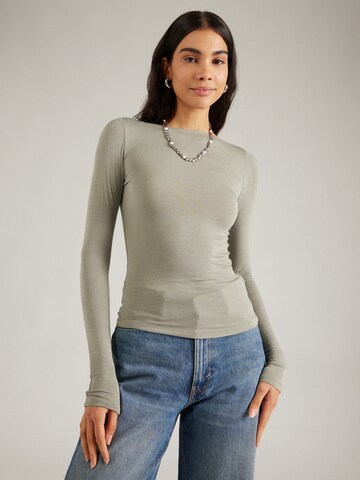T-shirt WEEKDAY en vert : devant